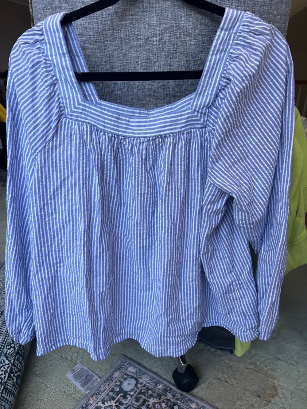 Chic Blue Striped Blouse
